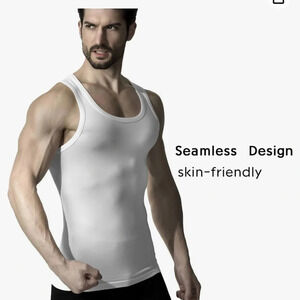 Bamboo Rayon Slim Tight Undershirts for Men white small lot of 8